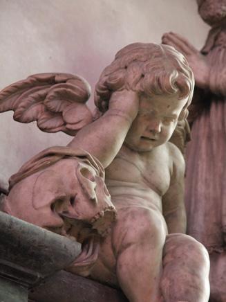 The image of the Cathedral's weeping angel statue was sent all over the world on postcards during the war