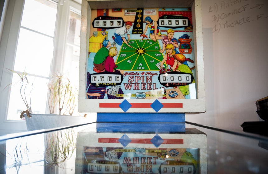 … there’s even a pinball machine at your boutique French B&B in Sainte Preuve