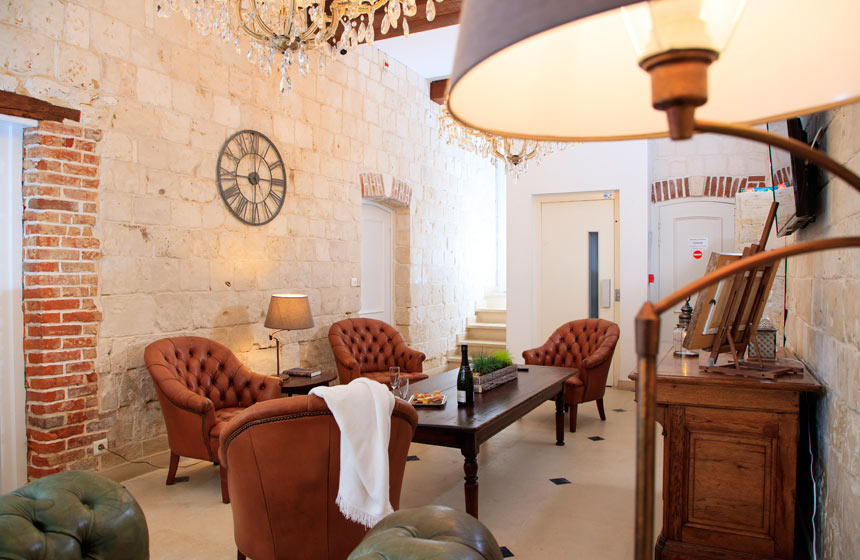 Age-old stone and exposed brick lend the 3-star hotel its heritage character